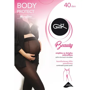 Dámské punčochy punčochové kalh. těhotenské - GATTA Body Protect Beauty 40 den Barva: NERO (černá), Velikost: 2-S
