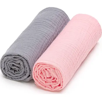 Přebalování T-TOMI BIO Mušelínové pleny Grey + Pink