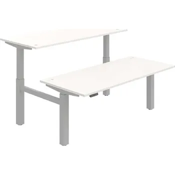 Kancelářský vozík HOBIS párový výškově stavitelný stůl 180 cm, paměť.ovlad. - MOTION DUAL MSD 2M 1800, bílá + doprava zdarma