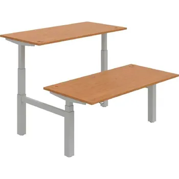 Kancelářský vozík HOBIS párový výškově stavitelný stůl MOTION DUAL MSD 3 1600, stand.ovládání, olše + doprava zdarma