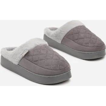 Dámské pantofle Pohodlné dámské papuče v šedé barvě C58-39, VELIKOST 38/39