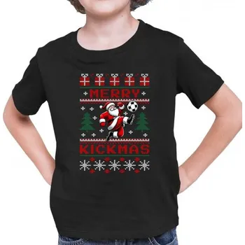 Žertovný předmět Merry Kickmas - dětské tričko s potiskem- Tričkový.cz