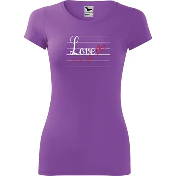 DOBRÝ TRIKO Dámské tričko Love is my life Velikost: XL, Barva: Fialová