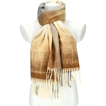 Šála Dámská barevná teplá dlouhá zimní šála 201x62 cm motiv M6