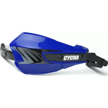 Chránič ruky pro motocykl Chrániče páček / kryty rukou s hliníkovou výztuhou CYCRA VORTEX HAND GUARDS UNIVERSAL U-CLAMPS barva modrá/černá, pár (vhodné pro řídítka o průměru 22 mm a 28 mm )