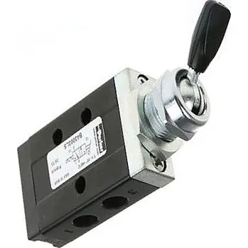Ventil Pneumatický miniaturní šoupátkový ventil, manuálně ovládaný 3/2, G1/8", pružina Parker B43003LS