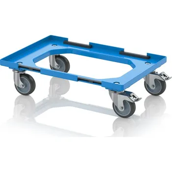paleta Přepravní vozík Kompakt s propojovacím systémem a gumovými koly 61,6 x 41,6 x 17,2 cm - Nebeská modrá - Nebeská modrá - materiál: ABS - RO V 64 GU FE.L-5015