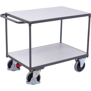 Antistatický Stolní vozík VARIOfit, 2 police, 1000 x 600 mm, nosnost 500 kg