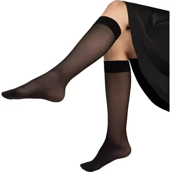 Dámské ponožky Lady B podkolenky LADY knee-socks 17 DEN / 2 páry nero uni 6 ks