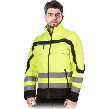 pracovní bunda Leber&Hollman NEMO YB reflexní softshellová bunda žlutá