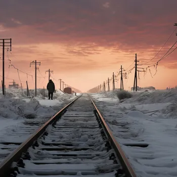 Plakát Plakát Cestovatel Zimního Soumraku bez rámu 70 x 70 cm