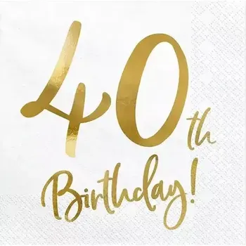 Papírový ubrousek Papírové ubrousky 40. narozeniny