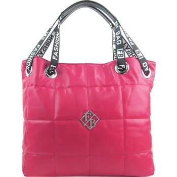 Kabelka Velká dámská kabelka přes rameno v prošívaném designu fuchsiově růžová
