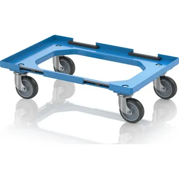 paleta Přepravní vozík Kompakt s propojovacím systémem a gumovými koly 61,6 x 41,6 x 17,2 cm - Nebeská modrá - Nebeská modrá - materiál: ABS - RO V 64 GU.L-5015
