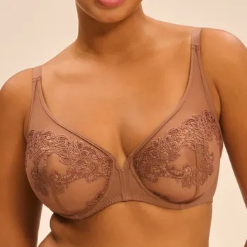 Podprsenka Simone Pérèle - Saga podprsenka plná s nižším středem nevyztužená tender brown 80E 15C319