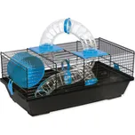 Klec Small Animals Libor černá, výbava modrá 50,5x28x21cm