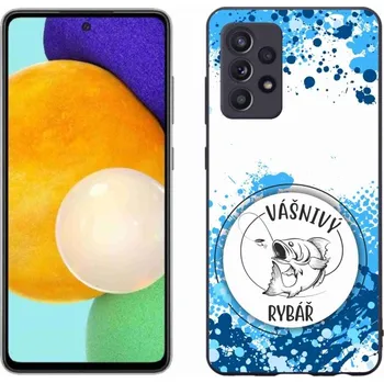 Pouzdro na mobilní telefon Gelový kryt mmCase na Samsung Galaxy A52/A52 5G - vášnivý rybář bílé pozadí