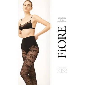 Dámské punčochy Punčochy FIORE - AQUARIUS 30DEN Barva: černá, Velikost: M/3