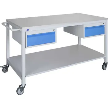 Průmyslová sponka Pojízdný montážní stůl 120x80 cm se 2 kontejnery Z1 + doprava zdarma