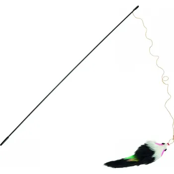 Hračka pro kočku Beeztees Škádlítko pro kočky plyšová myš 45cm