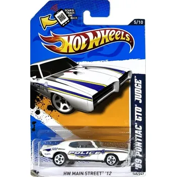 autíčko HOT WHEELS - '69 Pontiac GTO Judge White (E5)