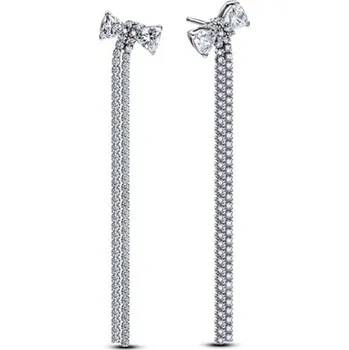 Náušnice Visací náušnice PANDORA Mašlička s&nbsp;pavé 293544C01