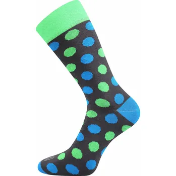 Pánské ponožky Fuski Boma Voxx WEAREL Pánské klasické ponožky puntík tm.šedá