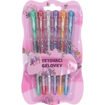 Gelové pero tetovací sada 6 ks