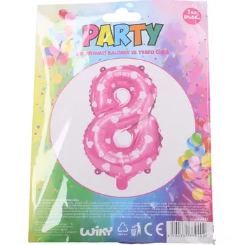 Balónek Balónek nafukovací - číslo 8 růžový