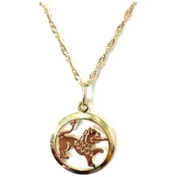 Přívěsek Ráj snubních prstenů | Zlatý přívěšek ze žlutého a růžového zlata znamení lev - skladem - 4060