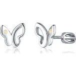 JVD Dámské peckové stříbrné náušnice se zirkony na šroubek SVLE0755SH2ZLSR