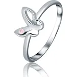 JVD Dětský stříbrný motýlkový prsten se zirkonem SVLR0755SH2R250