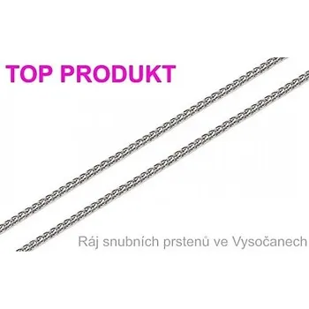 Řetízek Ráj snubních prstenů | Zlatý řetízek z bílého zlata 50 cm - skladem - 4147