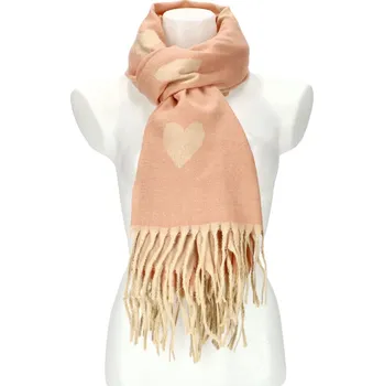 Šála Dámská růžová teplá dlouhá zimní šála 208x64 cm