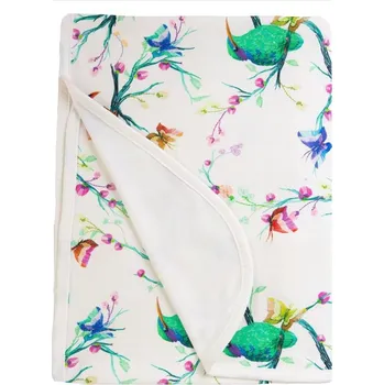 Dětská deka MLTX Bambusová oboustranná deka 75 x 100 cm Ptáčci