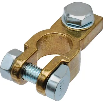 Autobaterie Bateriová svorka se šroubem (-) mosaz