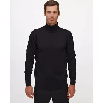 Pánský svetr Pánský vlněný rolák Merino Blend Černá S