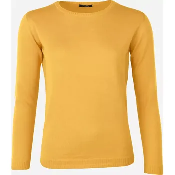 Dámský svetr Dámský vlněný svetr Merino Žlutá XXL