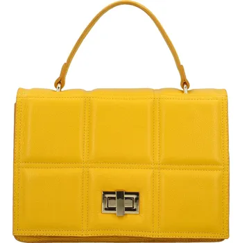 Dámská kožená kabelka do ruky žlutá - Delami Diana žlutá