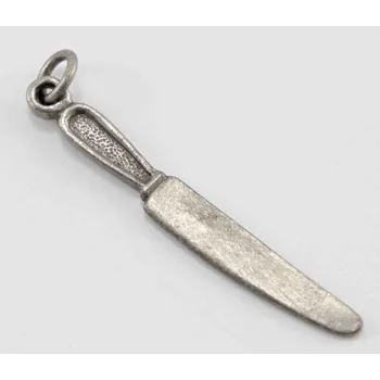 Přívěsek Kovový přívěšek - nůž - 4,6 cm x 0,6 cm