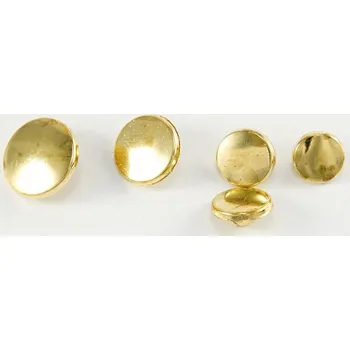 Knoflík Pokovený knoflík se spodním přišitím - zlatá - průměr 1,1 cm