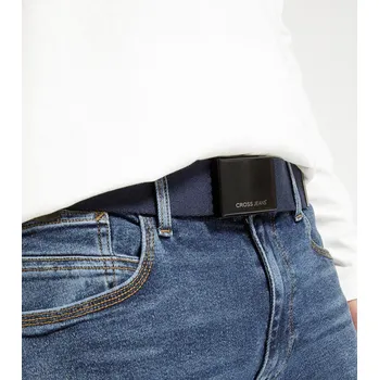 Opasek Pánský opasek Cross Jeans BELT 0560K-001 Navy Délka: 100