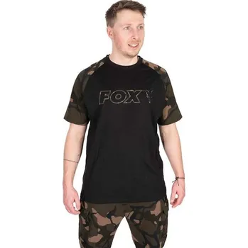 Pánské tričko Fox Tričko Black Camo Outline T-Shirt Velikost: 3XL