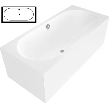 Astra BDR Monolith obdélníková vana 160x70x60 cm, bílá, hlava vpravo 32611MDR