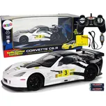Mamido Sportovní auto na dálkové ovládání RC Corvette C6R 1:18 bílé