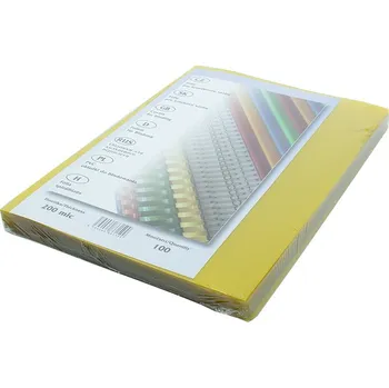 Vázací hřbet Žluté přední desky pro kroužkovou vazbu, A4