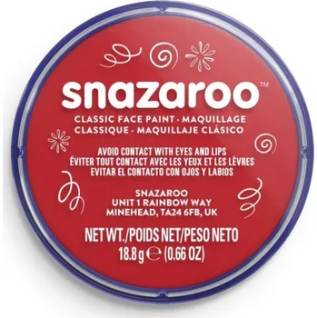 Karnevalový doplněk SNAZAROO Barva na obličej Červená (Bright Red) 18ml 149228