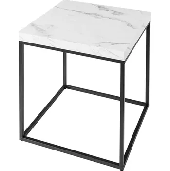 Konferenční stolek Odkládací stolek ARCHITECTURE 40 CM bílý mramorový vzhled