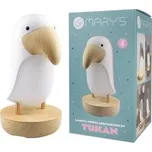 Lampka nocna LED i bluetooth speaker tukan biały