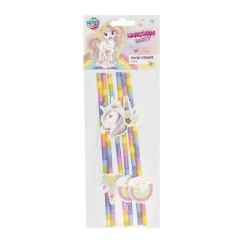 Brčka papírová - jednorožec 6 ks